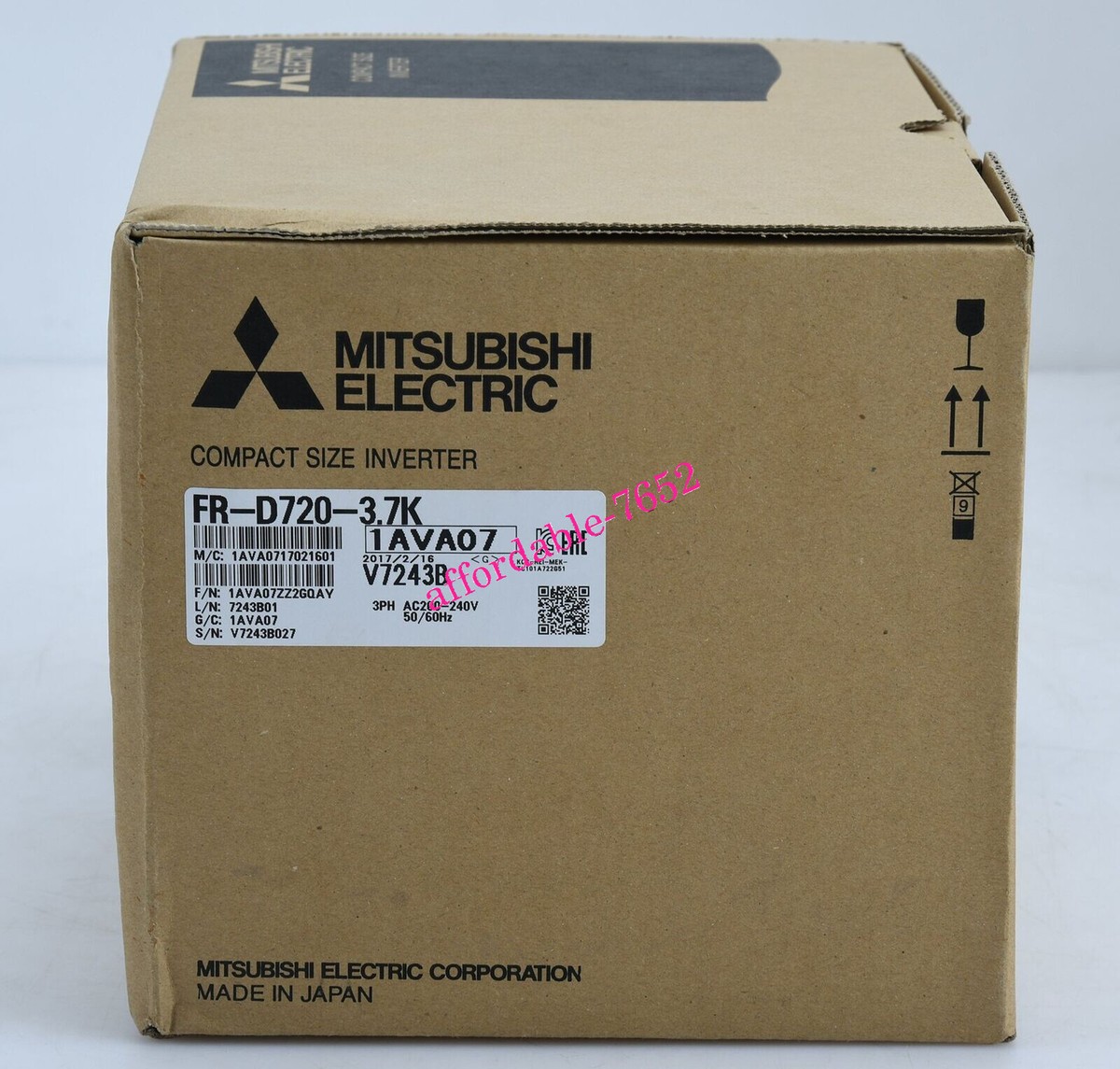 New FR-D720-3.7K Mitsubishi inverter D700 3PH 220V 3.7KW FRD7203