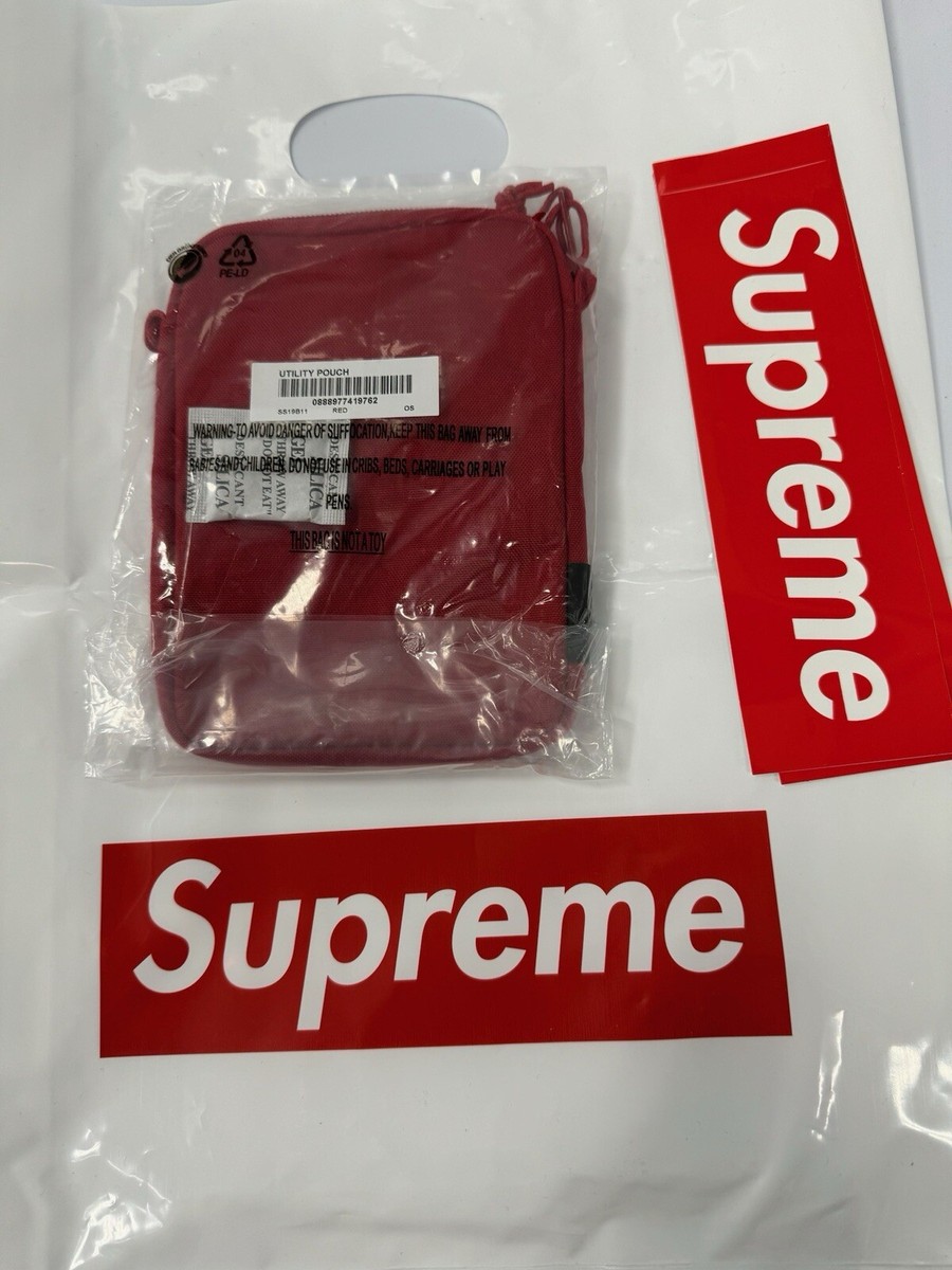 Supreme Utility Pouch 19ss 超美品 Supreme Utility Pouch Red Nylon Cordura SS/2019 Shoulder Bag