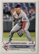 2022 Topps Update Series Jose Miranda “Rookie Debut” RC #US5 Minnesota Twins.