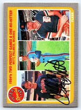 1985 Fleer Mike Witt #643 Autograph / Signed w/ Jack Morris California Angels
