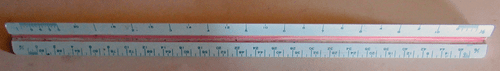 Vintage Pickett P-232 A Architect Scale Drafting Triangular Ruler Japan - Picture 3 of 3