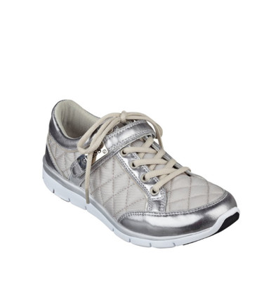 GUESS Savero Jogger Fashion Sneakers Metallic Silver Gray
