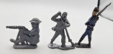 3 Vintage Lead Soldiers WW1  American Civil War. One Painted