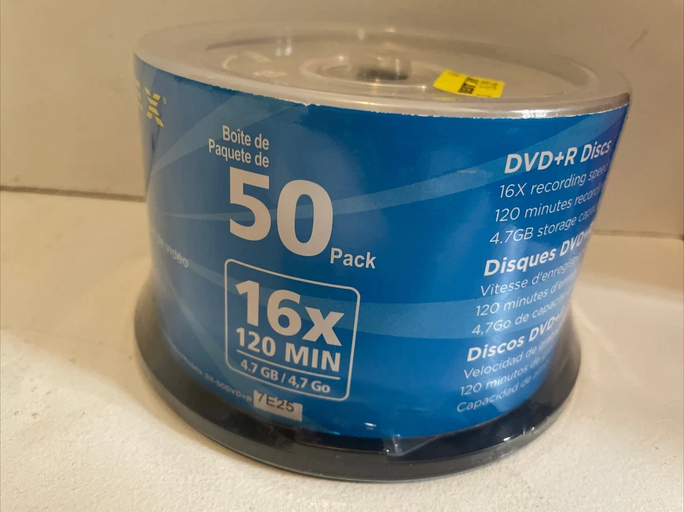 NEW Dynex DVD-R 50 Pack 16x 4.7gb 120 Min Factory Sealed - Image 3 of 3