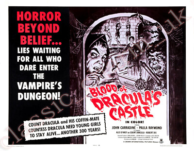 Exklusives Vintage Horrorfilm Poster Nachdrucke in Größen 6''x4'' 7''x5'' A4 & A3