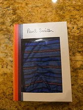 Paul Smith Mens Striped Logo Band Trunk Boxer Brief Size M Underwear Multicolor