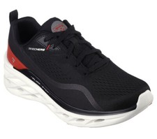 Mens Black Red Glide Skechers Shoes Memory Foam Mesh Sport Comfort Casual 232636