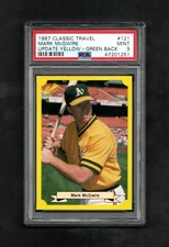 1987 Classic #121 MARK McGWIRE RC Rookie GREEN BACK! ~ PSA 9 Mint ~Low Pop 37!  