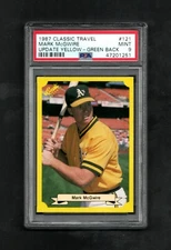1987 Classic #121 MARK McGWIRE RC Rookie GREEN BACK! ~ PSA 9 Mint ~Low Pop 37!  