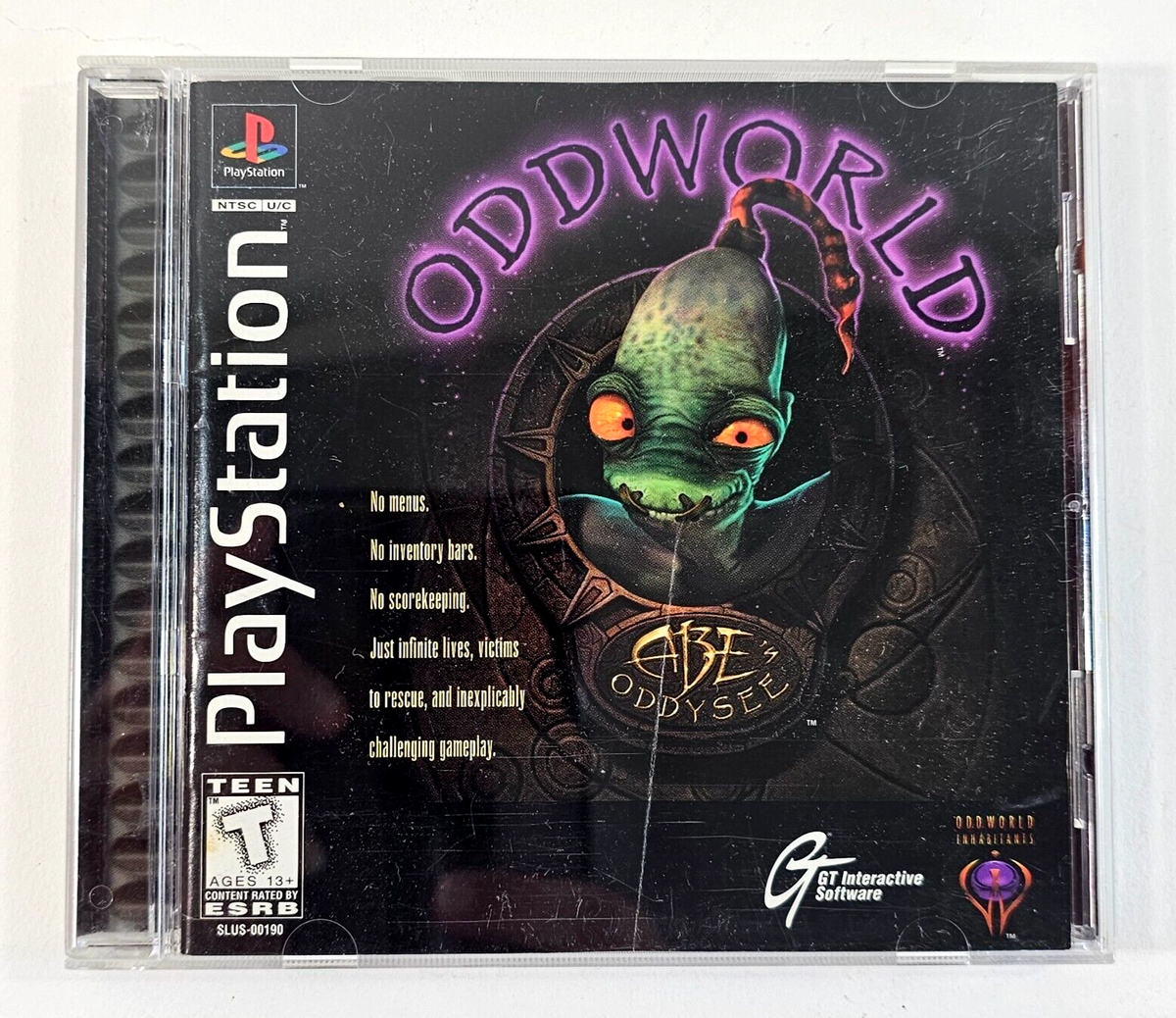 Oddworld: Abe's Oddysee (Sony PlayStation, 1997) Game Case Manual