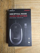 Macally Silent Wired Mouse - Slim & Compact U...