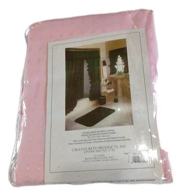 Shower Curtain Creative Bath Double Swag Tiara Tearose With Liner 70 X 72 Inch - Image 1 of 4