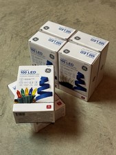 GE Stay Bright LED Colored/White Christmas Miniature Lights 100 Count Lot of 6