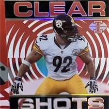 2021 Panini Illusions Clear Shots James Harrison Black #CS-15 /50 Steelers NFL