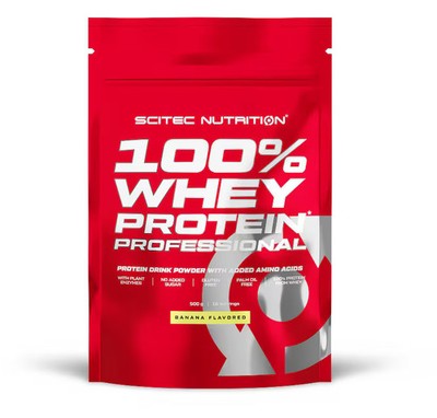 Scitec Nutrition 100% Whey Protein Professional, 500 g Beutel, Banane