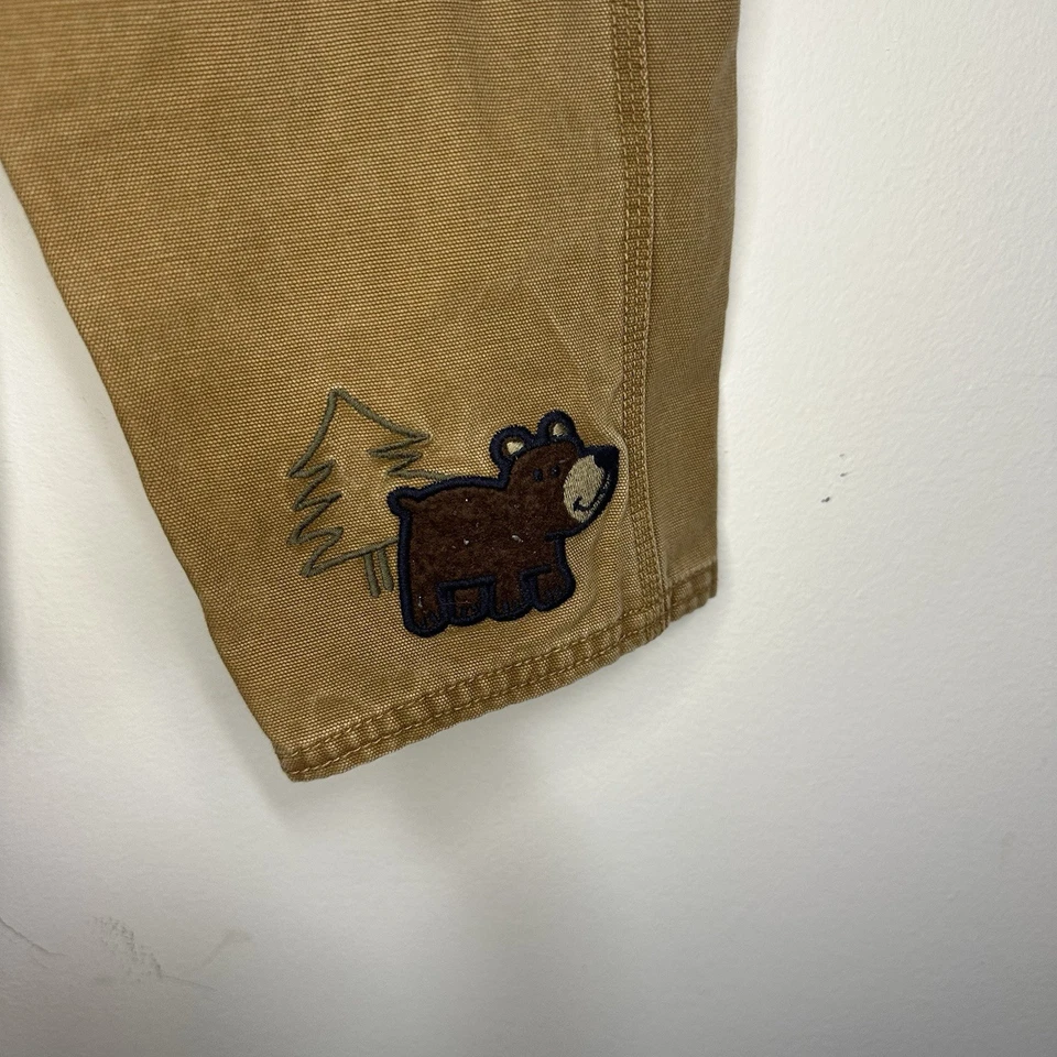 Mono con tirantes Oshkosh B' Gosh 24 meses niño pequeño marrón oso piernas a presión tostado Foto 3 de 4