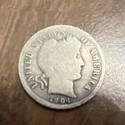1904 Barber Liberty Head Dime 90% silver Actual coin Worth To Fill A Spot