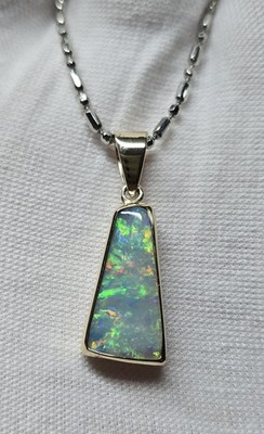 Australian Made 9 kt Yellow Gold Boulder Doublet Opal ALL COLOURS!