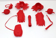 Marx Johnny West Geronimo Quaker Oats Red Head Dress Accessories 170 Parts HTF
