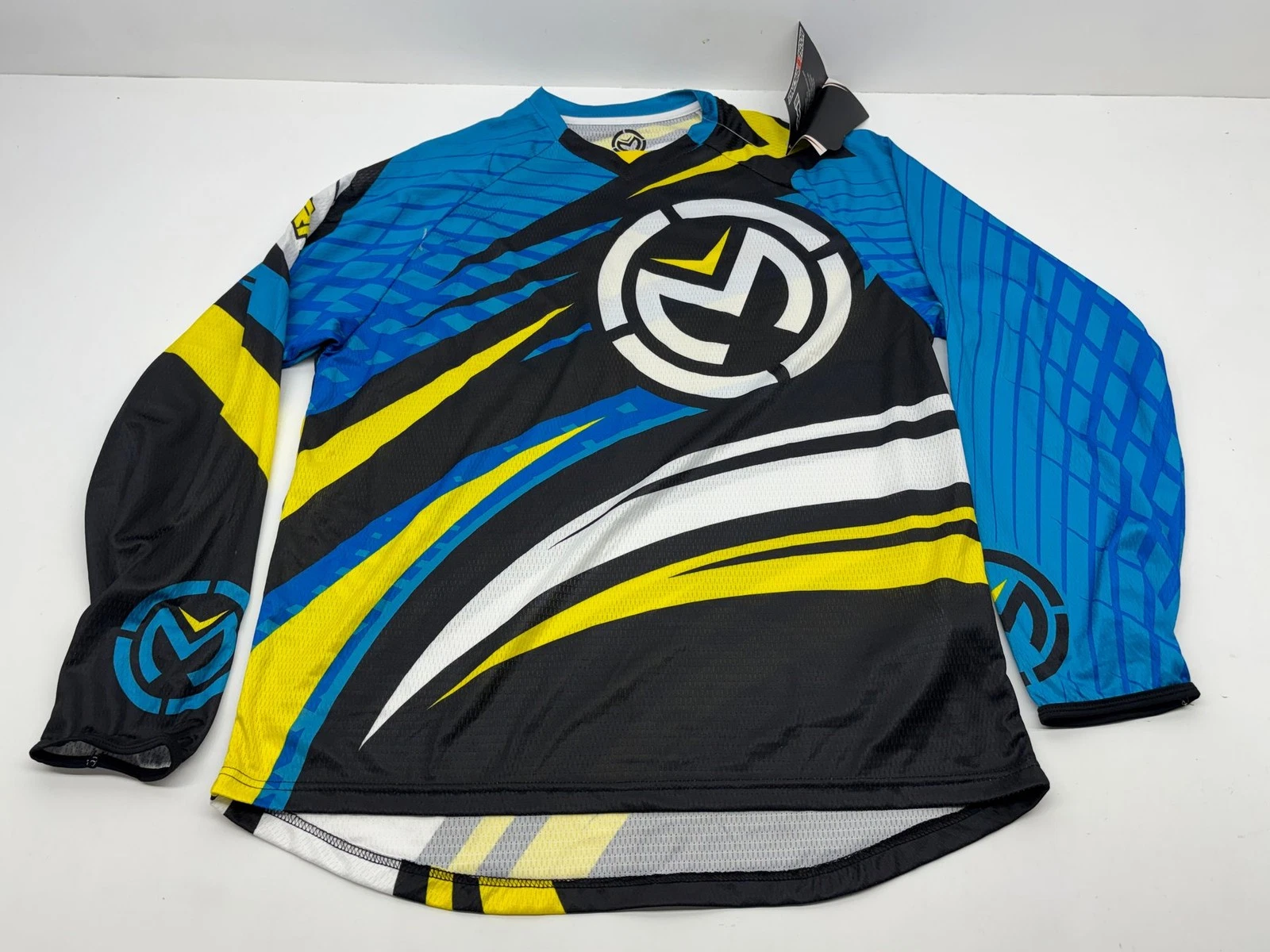 Moose Racing Men's Jersey Large Black Blue Yellow L Riding Shirt Apparel Gear MX