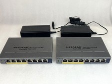 Lot of 2 Netgear ProSAFE GS108PEv3 8-Port Gigabit PoE Plus Switches GS108PE