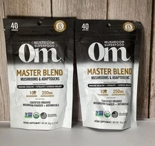 Om Mushroom Master Blend Powder (2 PACK) 3.17 oz  Each 6.3oz TOTAL Exp 8’25