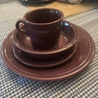 Vintage HOMER LAUGHLIN FIESTAWARE Mulberry 4 Piece Set Made In USA
