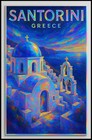 Santorini, Greece A Vibrant Escape Poster