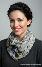 Exklusiv Plomo o Plata Tuch Schal Mickey Mouse Disney fein schick