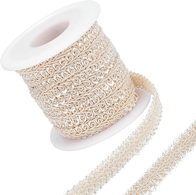 10 Yards Gold Braid Lace Trim 3/8 Inch Wide Polyester Woven Gimp Braid Trim Cent