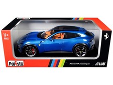 1/18 2022 Ferrari Purosangue Blu Corsa Blue Metallic with Black Top and Orange