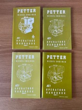 4 x Petter Diesel Engines AC1 Operators Handbooks Issues 1, 3, 4 & 6