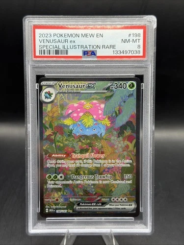 Pokémon TCG Venusaur EX Holo Card Scarlet & Violet 151 198/165 PSA 8