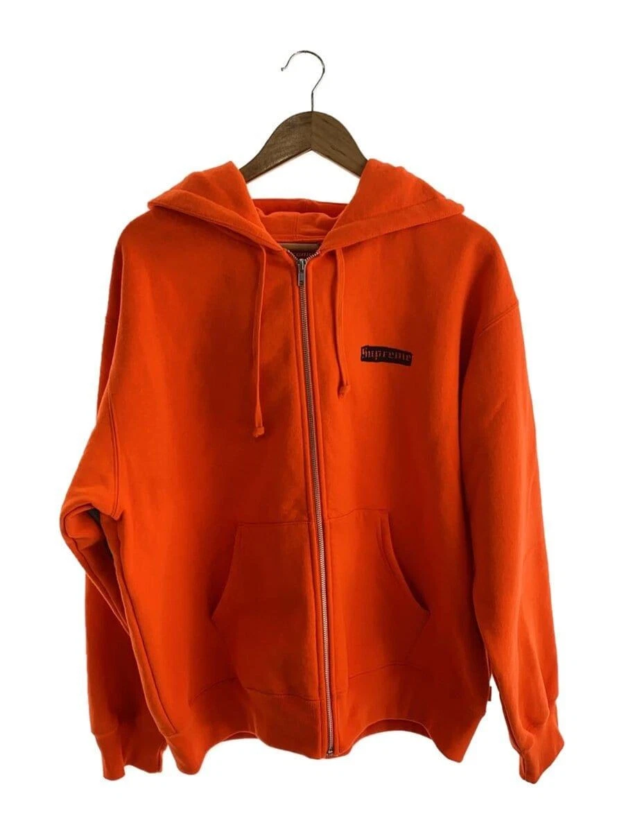 Sweat à capuche Supreme 24ss écarté zippé L coton ORN orange occasion