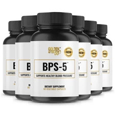 Golden After 50's BPS-5 formula supports healthy blood pressure. 6 Month Supply.