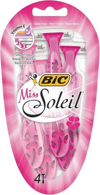BIC Miss Soleil Einwegrasierer für Damen, 4er Pack, glatte Rasur für die Haut