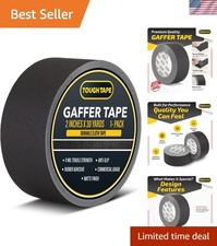 Matte Black Gaffers Tape 2 Inch x 30 Yards Heavy Duty Water Resistant Tape