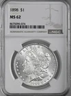 1898-P  $1  MORGAN SILVER DOLLAR  "PHILADELPHIA MINT"  NGC MS62 #8675096-074