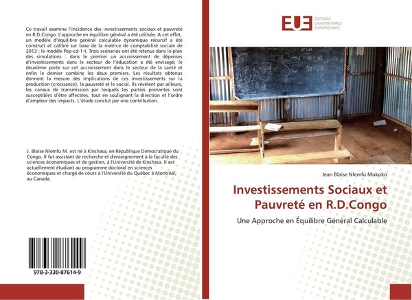 Investissements Sociaux Et Pauvreté En R.D.Congo Jean Blaise Nlemfu Mukoko-image
