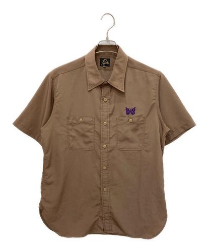 Needles S/S Work Shirt - Poly Cloth brown KP180
