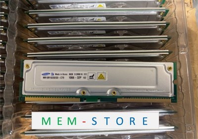 MR18R162GEG0-CT9 Samsung Rambus 512MB PC1066 1066MHz 184-pin ECC RIMM Memory RAM