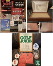 Lot 84 Golf Balls Wilson Dunlop Spalding Golden Ram Laser Trivia Game Jokes Pins