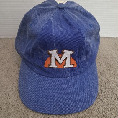 Vintage Malibu Caribbean Rum Liquor Advertising Hat Ball Cap Blue Stretch
