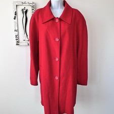 Vintage Hunter  s Run Red Wool Trench Swing Coat Sz Women  s Size 6