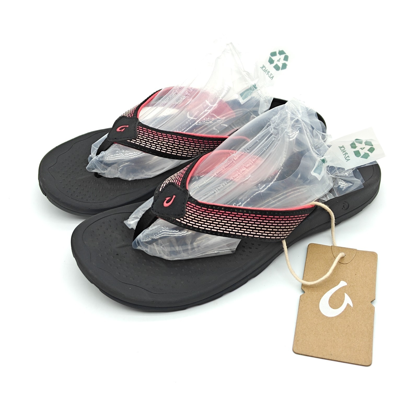 Olukai Awiki Womens Rare Sample Lifeguard Flip Flop Size 7 Beach Wet Grip Rubber