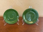 Vintage Fiesta Ware Forest Green Bread Plate 6" and Saucer 6" (1951-1959)