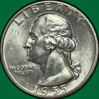 1955-D Washington Quarter Silver Brilliant Uncirculated BU Coin #44289