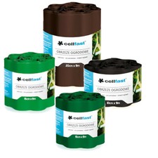 Bordure de pelouse Jardin Cellfast flexible 9m 10-20cm Vert Brun Vert foncé Noir