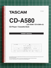 Tascam CD-A580 — 3 in 1 Owners Manual User Instructions — 48 Pages — USA Made