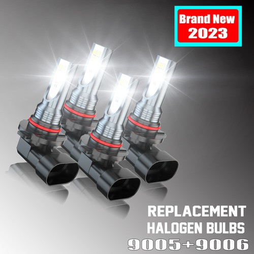 4pcs Luces Fuertes Para Auto Coche Luz Carro Bulbs 9005+9006 LED SUPER Blanco - Picture 11 of 24